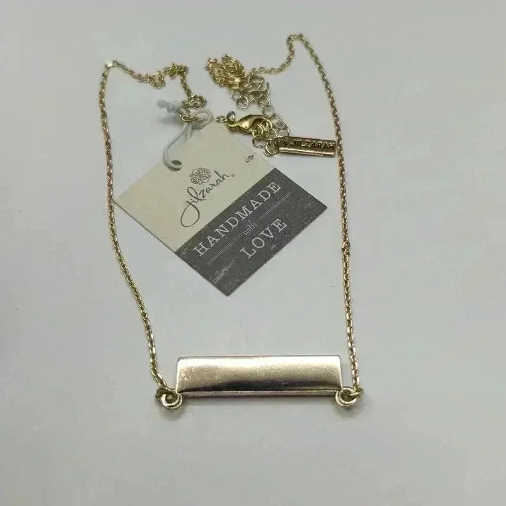 Jil Zarah Horizontal Bar Necklace Mandala Blue nwt - Picture 2 of 5